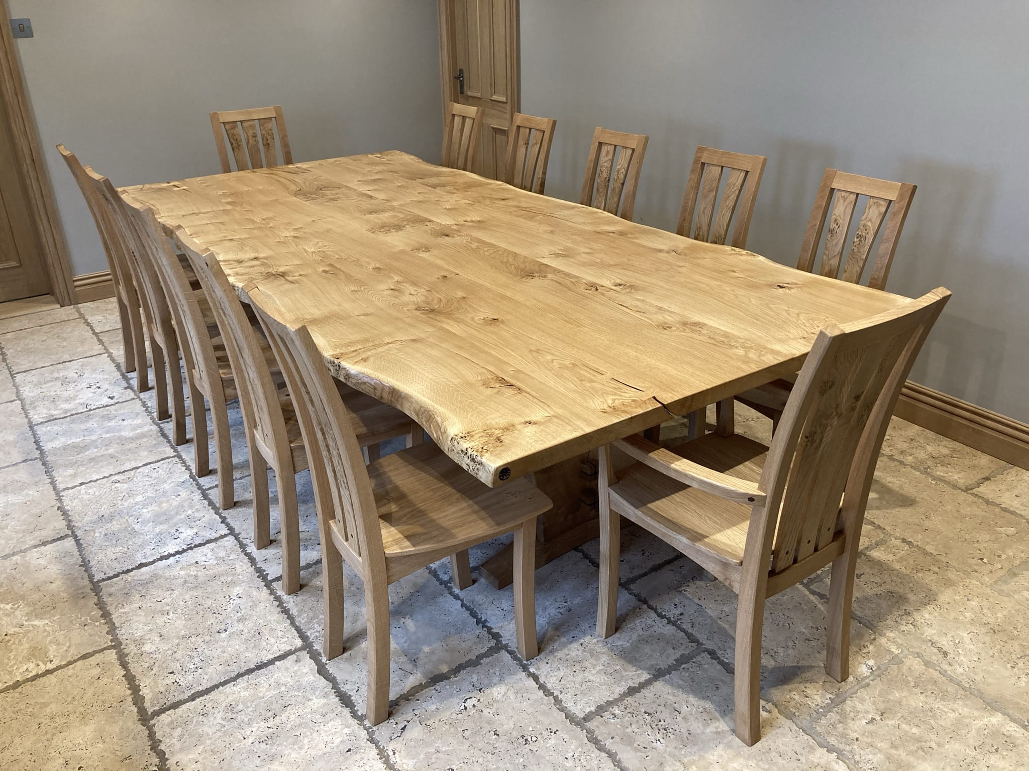 Natural edge dining set Thomas Barnes Furniture